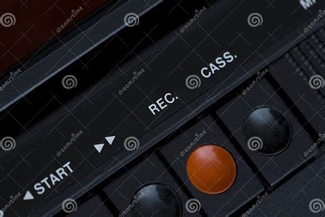 Rec Button From A Very Old Cassette Player Stock Photo Image Of