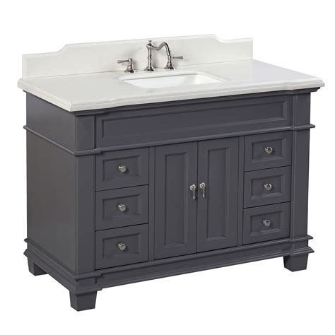 Modern charm meets contemporary flair with this vanity base. Elizabeth 48-inch Vanity with Quartz Top in 2020 ...