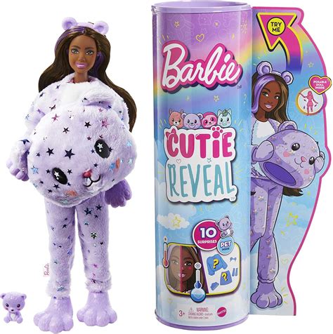 Barbie Doll Cutie Reveal Teddy Bear Plush Costume Doll With