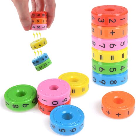 6pcsset Magnetic Montessori Math Plastic Toys Children Number Cylinder