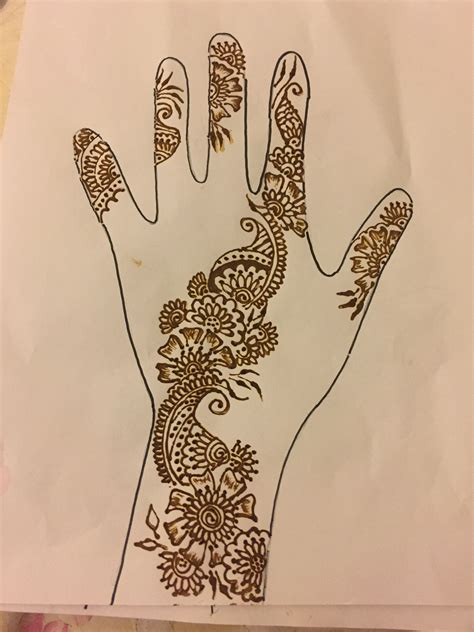 Beautiful Henna Hand Tattoo Design