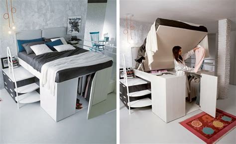Smart Bed Designed With A Hidden Closet Underneath Digsdigs