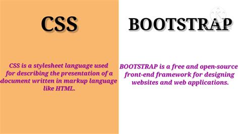 BOOTSTRAP VS CSS DIFFERENCE BETWEEN BOOTSTRAP CSS YouTube