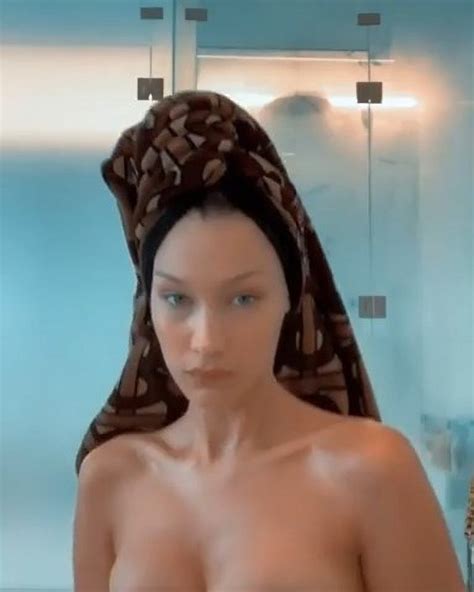Bella Hadid Topless 4 Pics Video FappeningHD