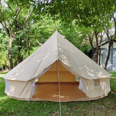 New 3m 4m 5m 6m Large Bell Tent Waterproof Cotton Canvas Glamping