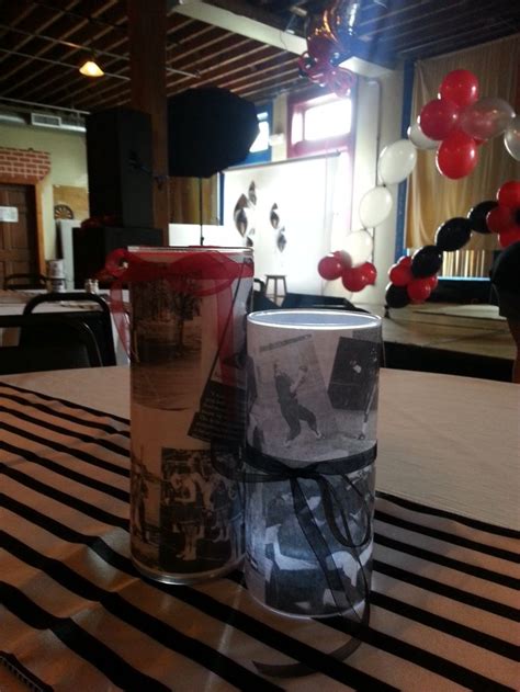 High School Reunion Diy Photo Centerpieces Newspaper Boards And