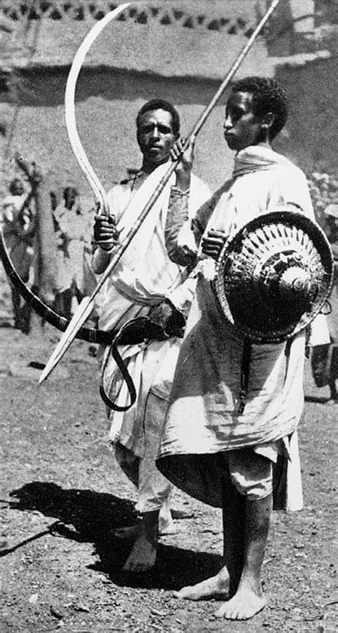 Eritrean Tigrinya Tribe Warriors In Traditional Dress Ca 1935