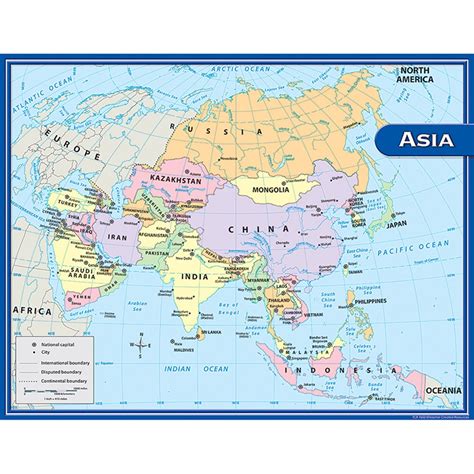 Asia Map Chart Tcr7652 Teacher Created Resources Maps And Map Skills