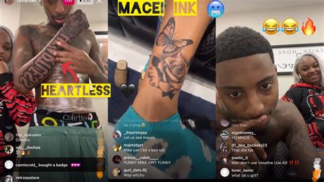 Macei Got A New Tattoo 🥶🔥 Funnymike Say Her Ink Fire ️🤩🔥 Mac Roast Jslutty And Big E 😂 Youtube