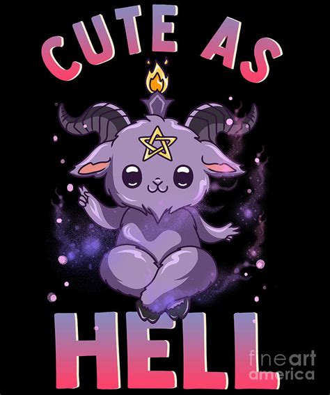Cute Anime Kawaii Baphomet Pastel Satanic Goth Pun Digital Art By The Perfect Presents Pixels
