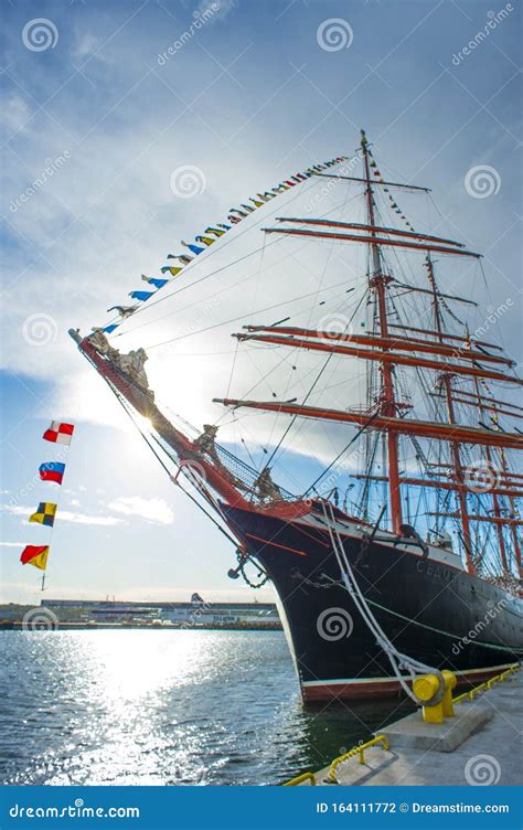 Four Masted Sailing Ship Sedov Editorial Photography Image Of
