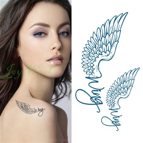 Waterproof Temporary Tattoo Sticker On Body Art Angel