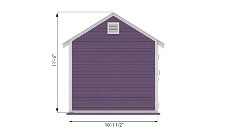 10x16 Storage Shed Side Preview