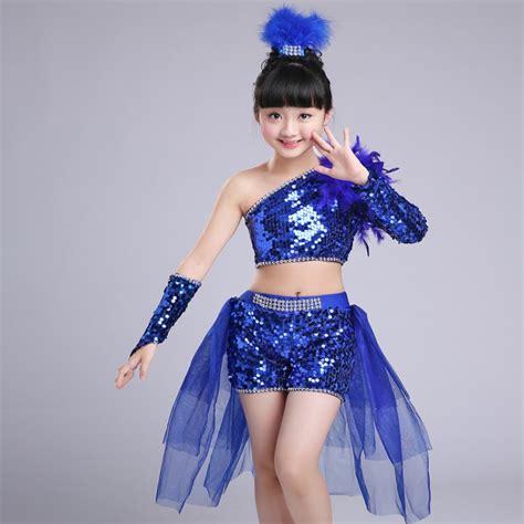 Royal Blue Girls Ballet Dress For Children Girl Jazz Dance Costumes