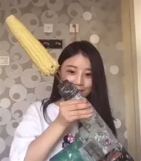 This Girl Tried To Eat Corn With A Spinning Drill And Failed In The Worst Way Possible