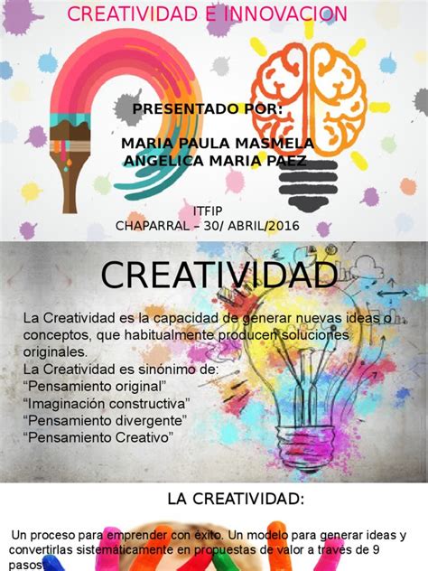 Creatividad E Innovacionpptx Innovación Creatividad