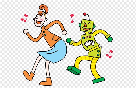 Cartoon Dancing Robot Cartoon Music Robot Dancing Robot Png Pngwing