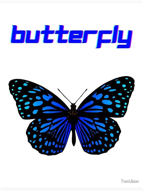Blue Butterfly Poster For Sale By Tomubon Redbubble