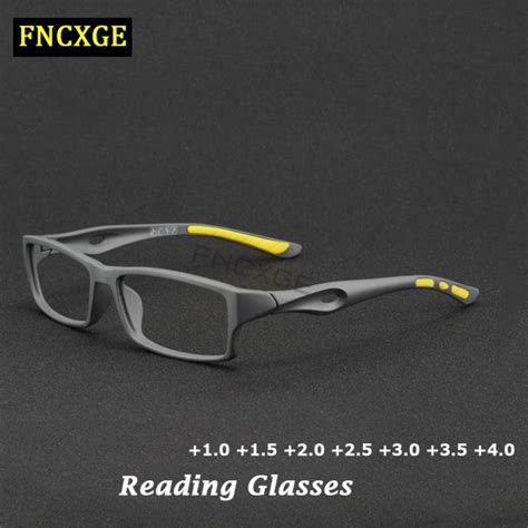 fncxge tr90 sports reading glasses for men women office anti blue light readers eyewear eye