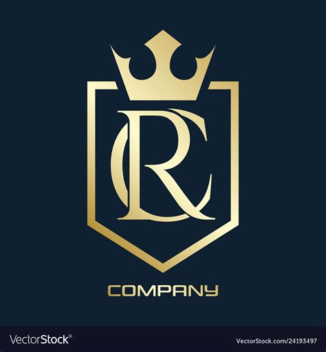 Luxury Rc Logo Royalty Free Vector Image Vectorstock