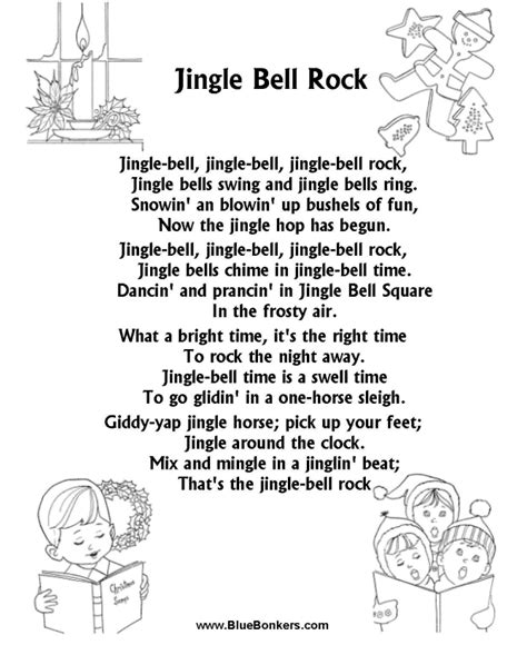 On this site you will find hundreds of brand new song lyrics. BlueBonkers: Jingle Bell Rock, Free Printable Christmas Carol Lyrics Sheets : Favorite Christmas ...