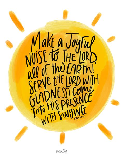 Psalm 100 Print Joyful Noise To The Lord Bible Verse Print Etsy