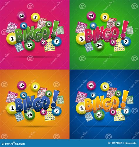 Boules De Loterie De Bingo Et Concept De Cartes De Bingo Illustration De Vecteur Illustration