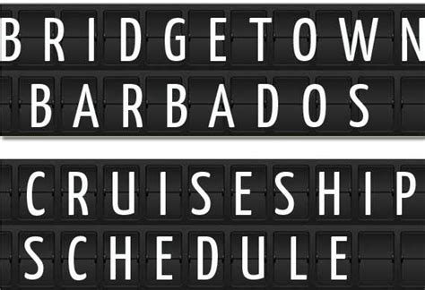 Bridgetown Barbados Cruise Ship Schedule 2017 Crew Center