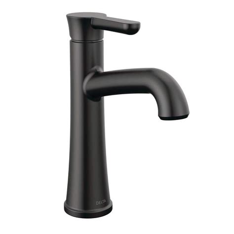 Delta Greydon Single Handle Single Hole Bathroom Faucet In Matte Black