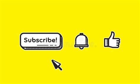 Illustration Vector Graphic Doodle Art Of Subscribe Button Like And