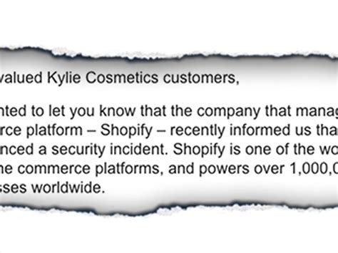 Kylie Cosmetics Warns Customers About Shopify Security Breach