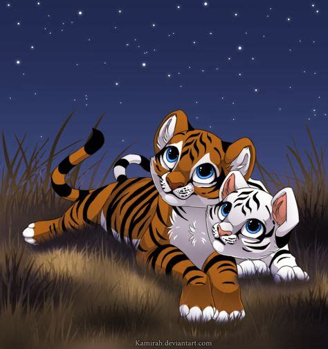 2 Tigers In 2019 Animal Drawings Cute Animal Drawings Tiger Drawing