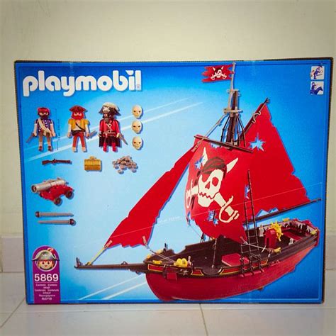 BNIB PLAYMOBIL Discontinued Red Corsair Pirate Ship Hobbies Toys Toys Games On