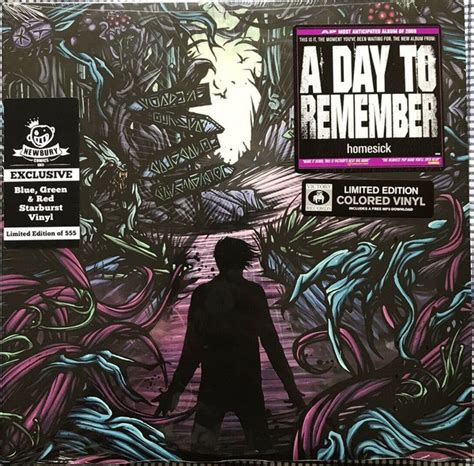 A Day To Remember Homesick 2021 Blue Green And Red Starburst Vinyl