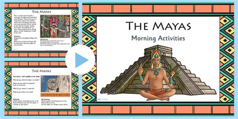 1 Week Maya Civilization Themed Morning Activities Lks2 Mayans