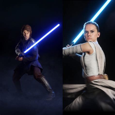 Anakin Luke And Rey Lightsaber Wallpapers Wallpaper Cave