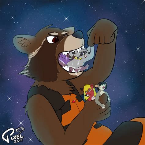 Ych Rocket Raccoon Vore In Space By Pixelgryph On Deviantart