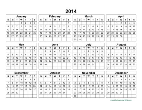2014 Annual Calendar Template 10 Best Images Of 2014 Annual Calendar