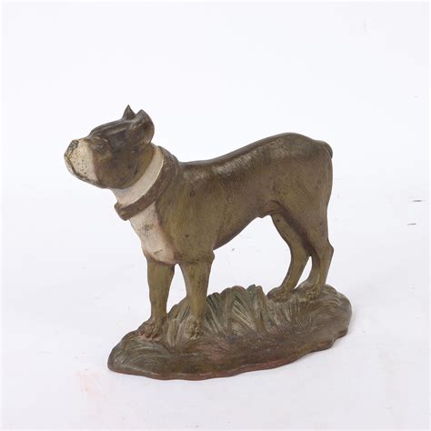 Lot Antique 1920s Bradley And Hubbard Bandh Boston Terrier Cast Iron