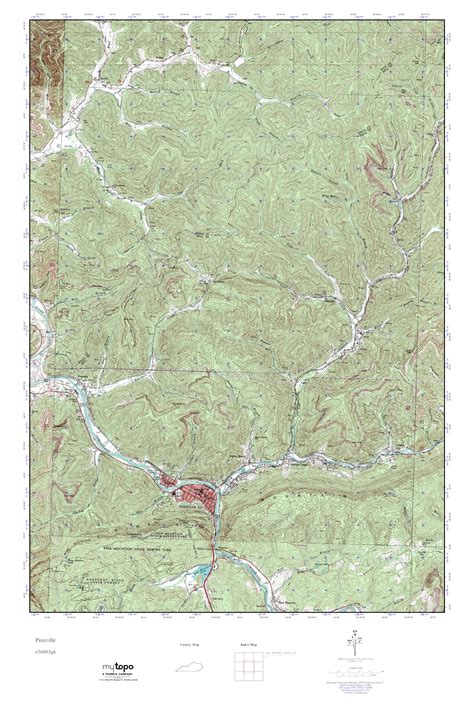 Mytopo Pineville Kentucky Usgs Quad Topo Map