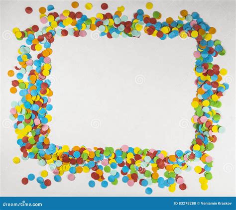 Circular Confetti Frame Stock Photo Image Of Background 83278288