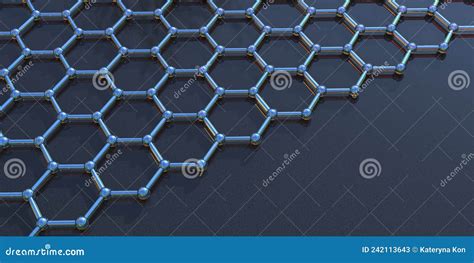 Graphene Atomic Structure 3d Illustration Stock Illustration
