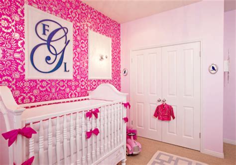 Dauphine Hot Pink Damask Wallpaper Little Crown Interiors