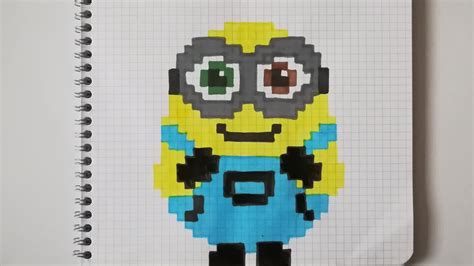Pixel art week a week of pixel art! Pixel art Facile Minion - YouTube