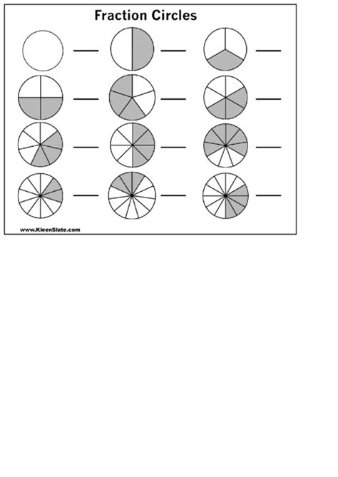 Fraction Circles Printable Pdf Printable Templates