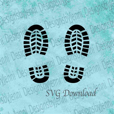 Shoe Print Svg File Footsteps Svg File Hiking Boot Print Etsy