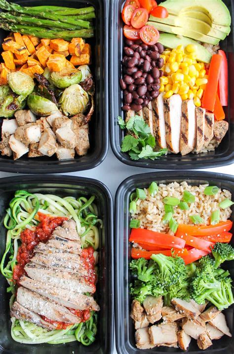 Everyone's a winner with these easy chicken dinners. Easy Chicken Meal Prep Bowls: 5 Ways - Smile Sandwich