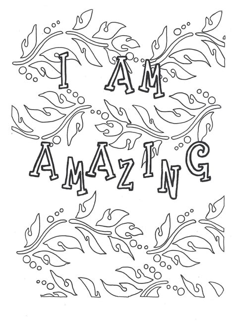 I Am Amazing Coloring Page Etsy