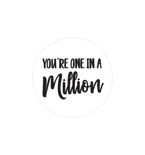 Youre One In A Million Label 42cm Dia Transparent New Zealand
