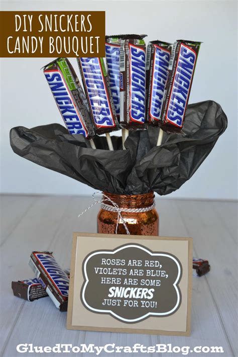 Snickers Candy Bouquet Craft Idea